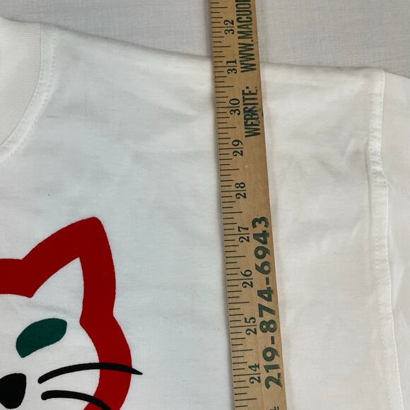 VTG Bo Bendixen Denmark Cat Graphic T-Shirt White size XXL Danish Art - Picture 5 of 6